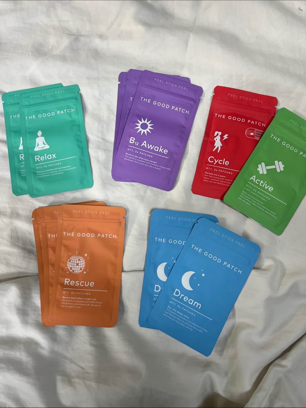 The Good Patch Wellness Variety Bundle | 12 Sealed Packs | Relax, Dream, Rescue,